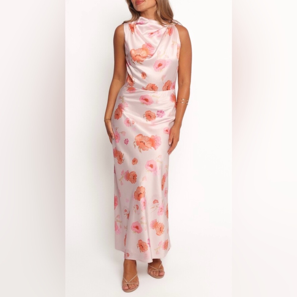 Petal & Pup Pink Frayla Halter Midi Dress